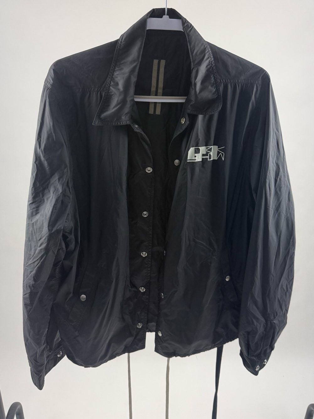 Rick Owens Black Lightweight Coach Jacket with Drkshdw Logo
